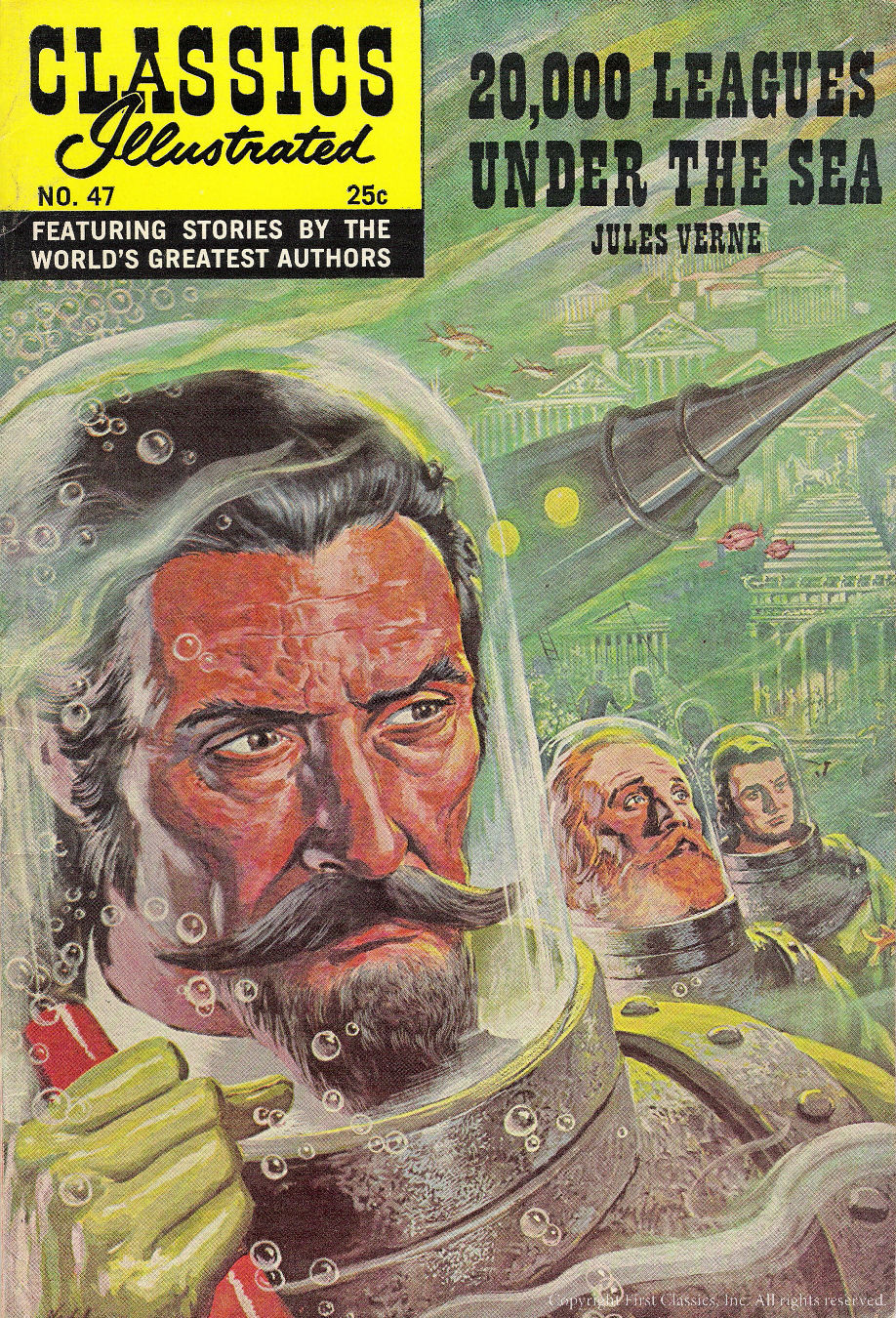 Classics Illustrated #63 British Edition 1960s Off On A Comet Jules Verne